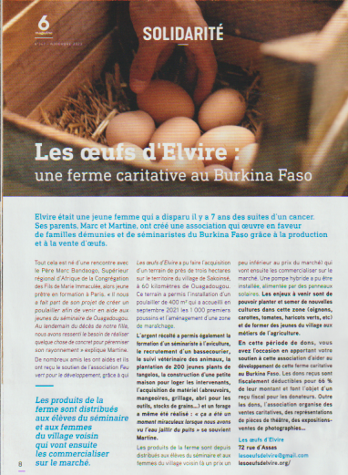 Article sur Les Œufs de Elvire